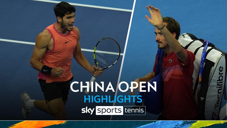 Highlights of the China Open semi-final between Daniil Medvedev and Carlos Alcaraz Thumb