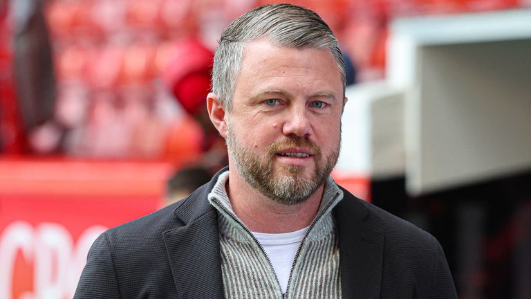 ABERDEEN, SCOTLAND - OCTOBER 06: Aberdeen manager Jimmy Thelin arrives during a William Hill Premiership match between Aberdeen and Heart of Midlothian at Pittodrie, on October 06, 2024, in Aberdeen, Scotland. (Photo by Mark Scates / SNS Group)