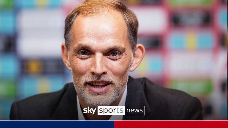 Thomas Tuchel&#39;s first press conference as the new England head coach.