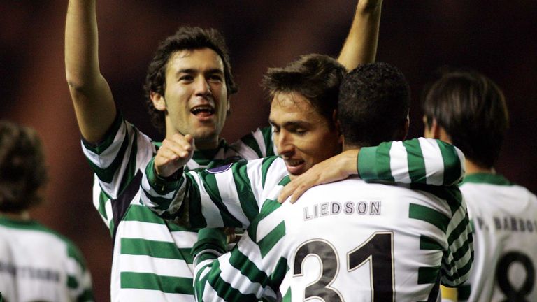 Viana, left, during his playing days at Sporting