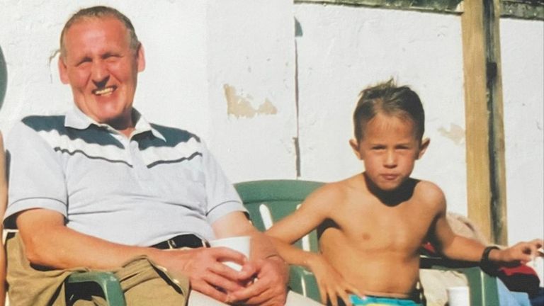 Will Vaulks with his grandfather, Tom