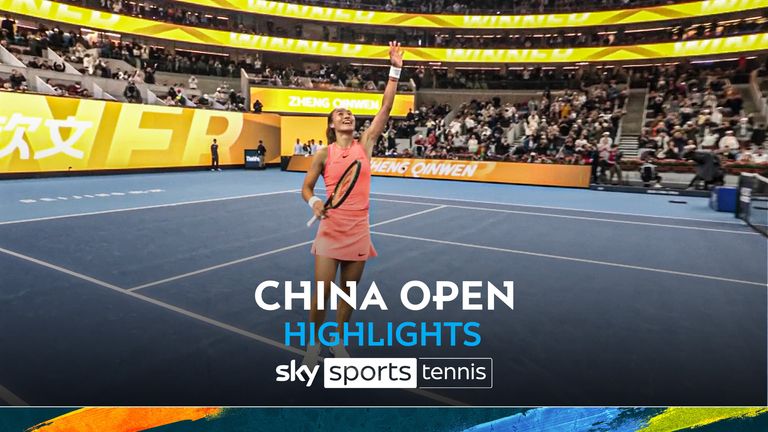 Highlights of the China Open quarter-final between Mirra Andreeva and Zheng Qinwen