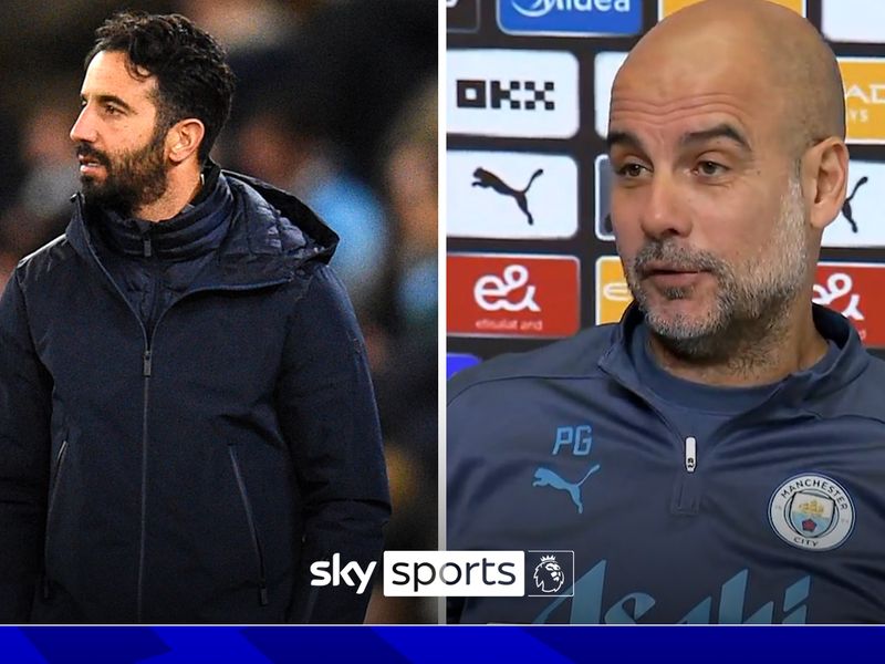 Pep Guardiola and Ruben Amorim