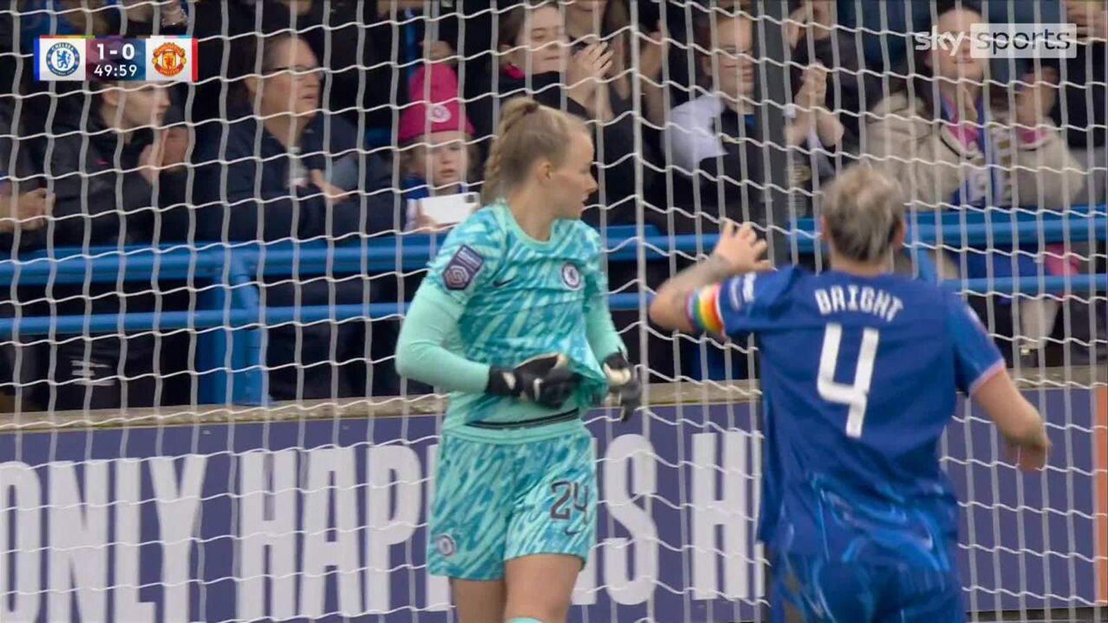 Chelsea vs Manchester United in WSL: Geyse's looping shot saved by ...