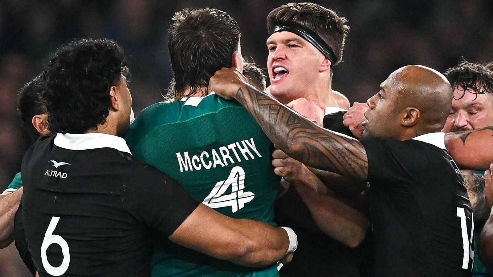 All Blacks captain Scott Barrett accuses Ireland lock Joe McCarthy of cheap shot during Autumn Nations Series win | Rugby Union News