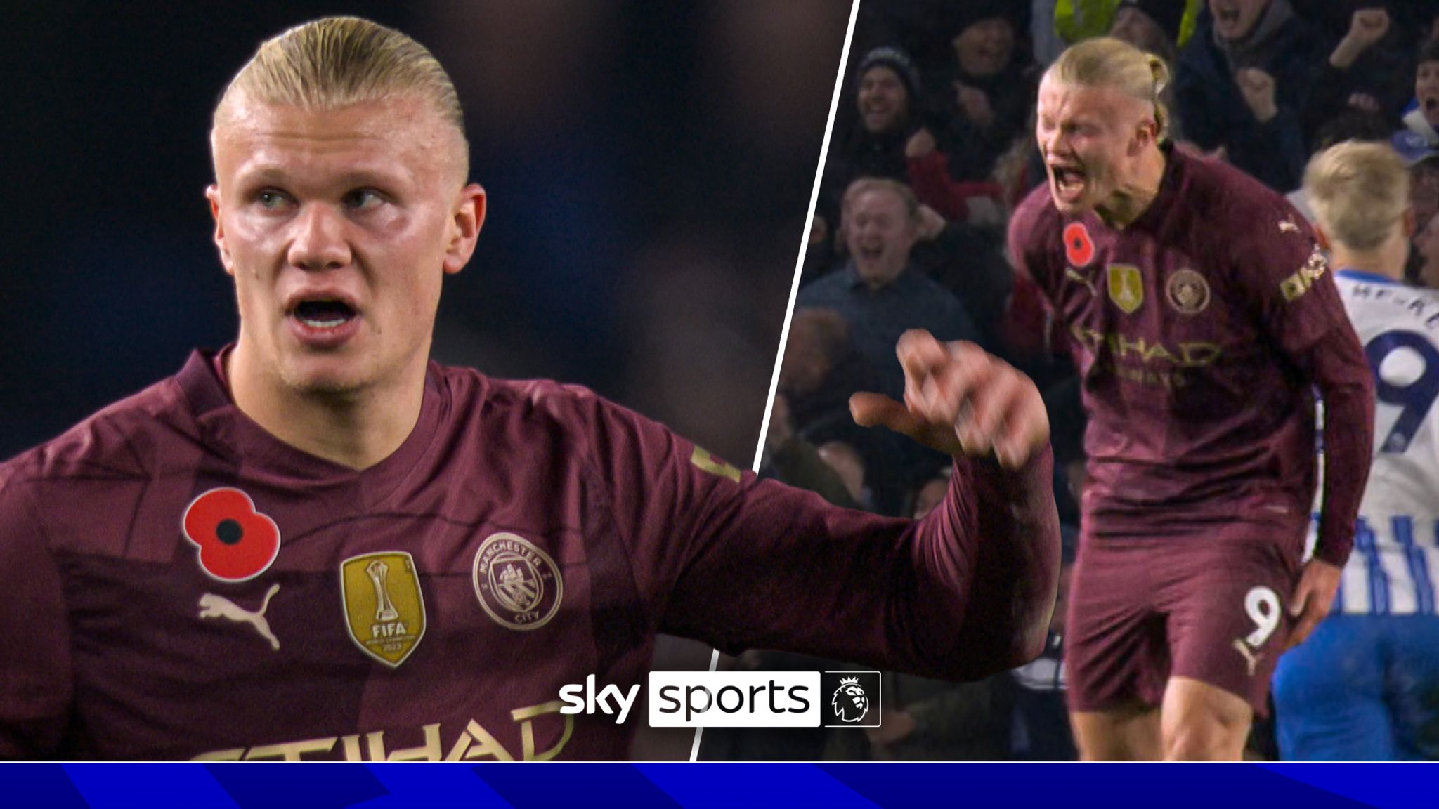 Take a look at these new angles of Erling Haaland's rage as Manchester City’s losing streak continued against Brighton.