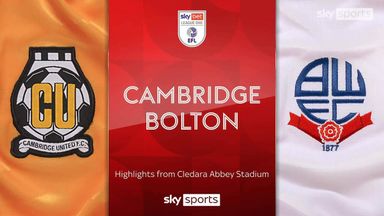 Cambridge United 1-1 Bolton