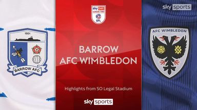 Barrow 1-3 AFC Wimbledon