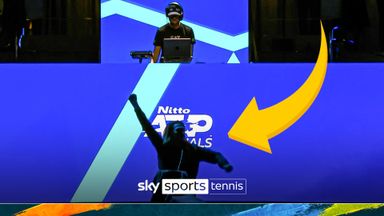 'He's loving it!' | Camera operator pulls out some serious moves at ATP Finals