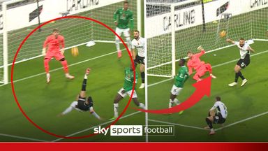 Overhead kick then hit the griddy?! | Derby's Yates scores outrageous goal