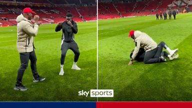 Onana gets taken down by Ngannou at Old Trafford!