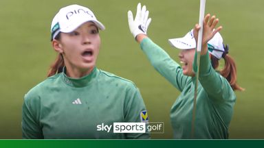 Which is better... the shot or the reaction?! | Shibuno holes-out for eagle!