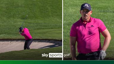 'Wow!' | Wallace chips straight into hole from bunker!