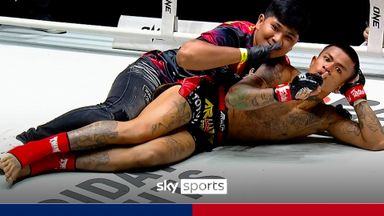 'What a unique celebration!' | ONE star spoons on the canvas after big body shot KO