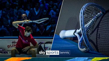 Double faults, smashed racket AND penalty point! | Medvedev meltdowns at ATP Finals