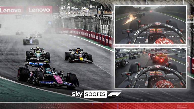 Max Verstappen completed a stunning opening lap at the Sao Paulo Grand Prix making six overtakes including a last minute dart in front of Lewis Hamilton.