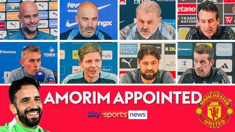 Premier League managers have their say on Ruben Amorim's appointment at Manchester Utd