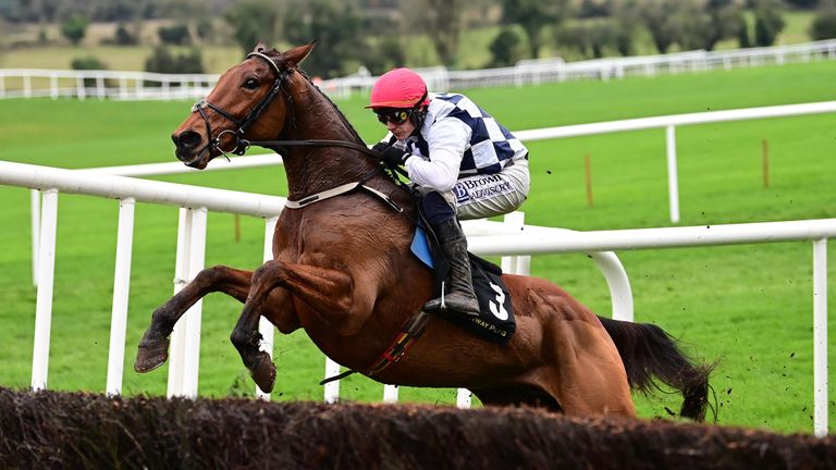 Punchestown 22-11-24  .Ballyburn & Paul Townend win the Conway Piling Beginners Steeplechase.(Photo HEALY RACING)