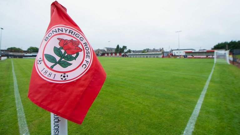 BONNYRIGG, SCOTLAND - JULY 13: A general stadium view during a Premier Sports Cup group stage match between Bonnyrigg Rose and Dundee at New Dundas Park, on July 13, 2024, in Bonnyrigg, Scotland. (Photo by Sammy Turner / SNS Group)