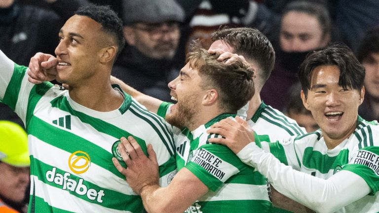 Celtic's subs combined for Adam Idah's first of two goals