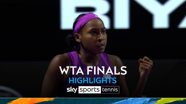 Watch highlights of the WTA Finals match between Coco Gauff and Jessica Pegula