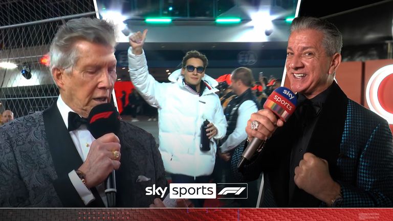 Michael Buffer introduces all of the Formula One drivers before the main event in Vegas.