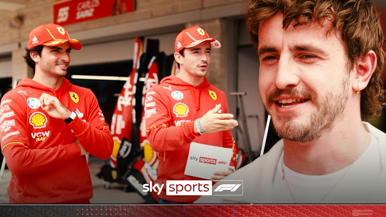 Gladiator II star Paul Mescal speaks to Ferrari duo Carlos Sainz and Charles Leclerc.