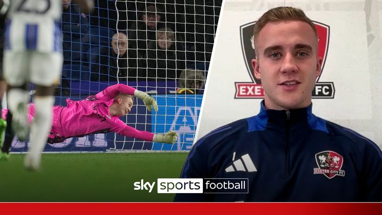 Exeter’s Joe Whitworth speaks about the night in March 2023 he became the parent club Crystal Palace’s youngest ever Premier League goalkeeper.