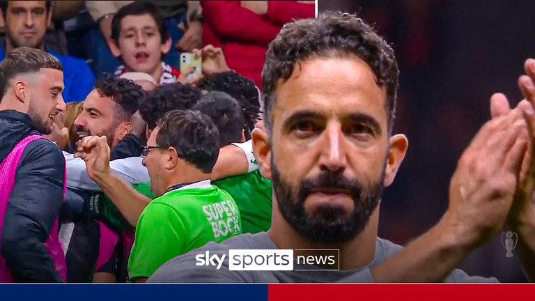 Scenes as Sporting celebrate final win under Amorim