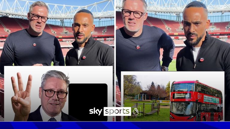 Jamie Carragher and Theo Walcott guess the football phrases based on the images given to them!