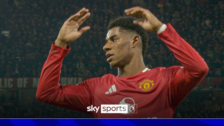 Manchester United vs Chelsea: Marcus Rashford hits the post moments before HT