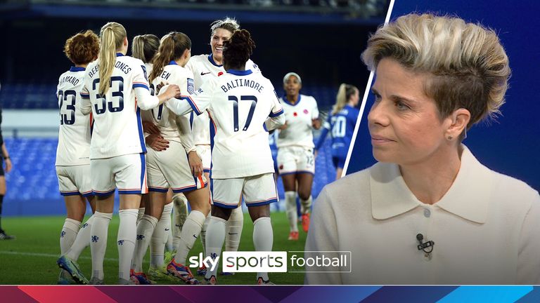 Sue Smith rounds up the weekend's action from the Women's Super League which saw Chelsea score five past Everton, Manchester United rescue a late draw against Arsenal while Manchester City win to remain on top.