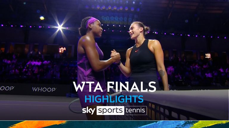 Highlights of Coco Gauff vs Aryna Sabalenka in the WTA Finals.