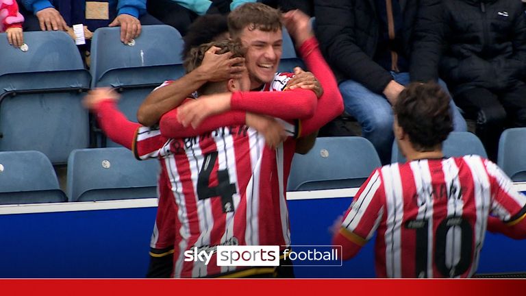 Sheffield United's Harrison Burrows blasted the ball into the bottom corner to score his first goal for the club and open the scoring against Blackburn.