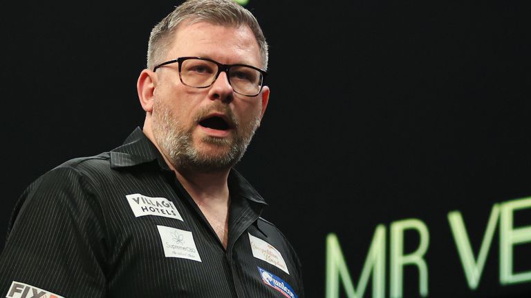 James Wade is through to the last 16 at the Grand Slam of Darts