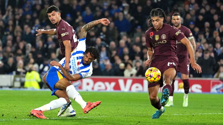 Joao Pedro equalises for Brighton