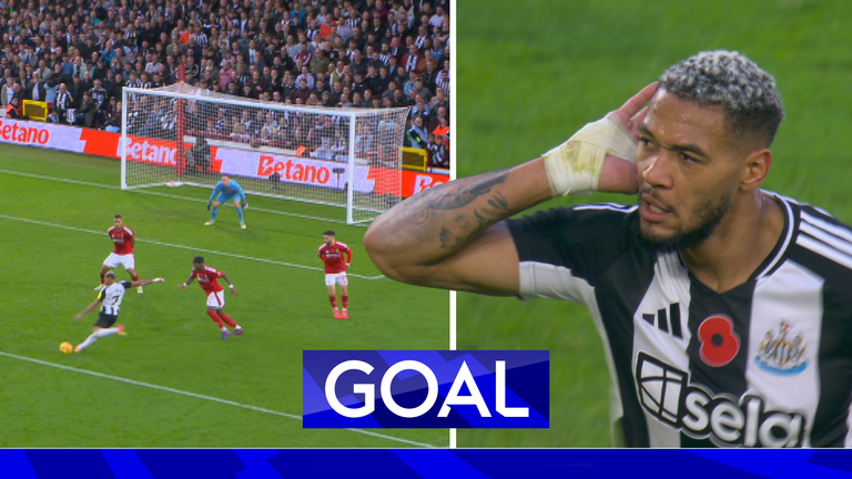 JOELINTON PUTS NEWCASTLE AHEAD.