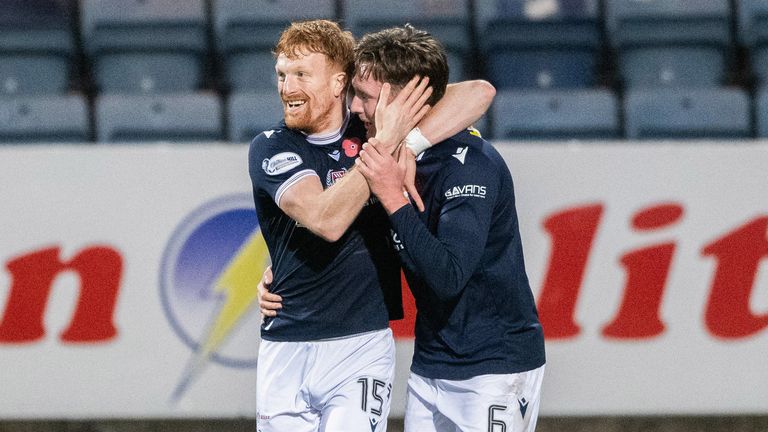 Jordan McGee (right) scored to make it 2-2.