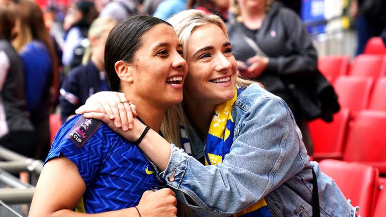 Sam Kerr with partner Kristie Mewis