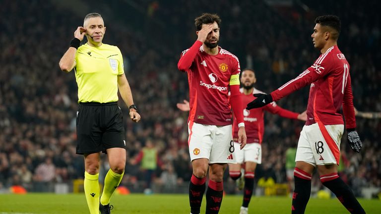 Manchester United were frustrated during the first half