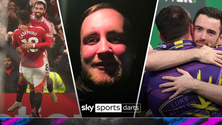 Luke Littler speaks to Sky Sports News off the back of his 2024 Grand Slam of Darts win and speaks about his friendly rivalry with Luke Humphries, dealing fame and his beloved Manchester United.  Images: PA/AP