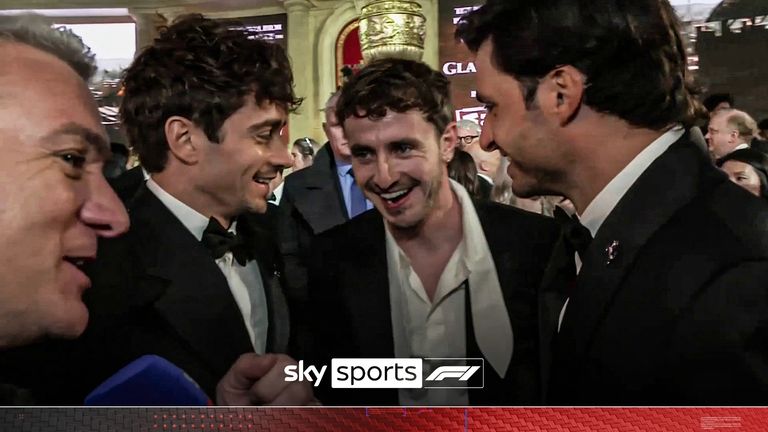 Talking to Sky Sports' Craig Slater from the Gladiator II red carpet, movie star Paul Mescal reveals his 'nerdy' F1 knowledge - Gladiator II in cinemas from November 15.