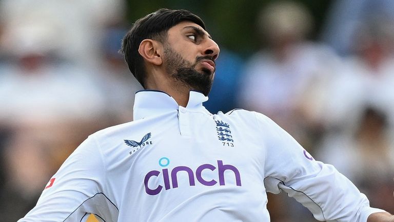 England's Shoaib Bashir (Associated Press)