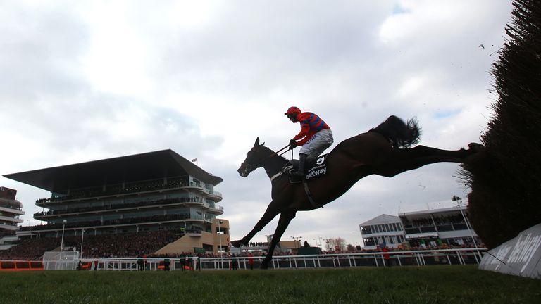 Sprinter Sacre jumps to a famous victory in the 2016 Champion Chase