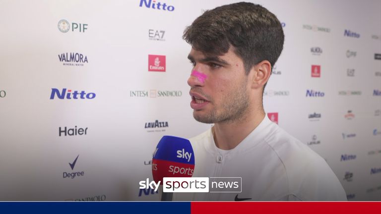 Carlos Alcaraz post match after win over Andrey Rublev at ATP Finals