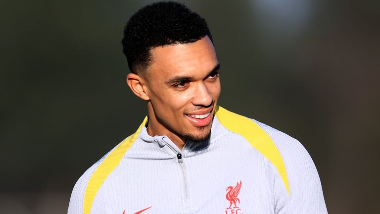 Trent Alexander-Arnold returned to Liverpool training on Tuesday after a spell on the sidelines due to injury