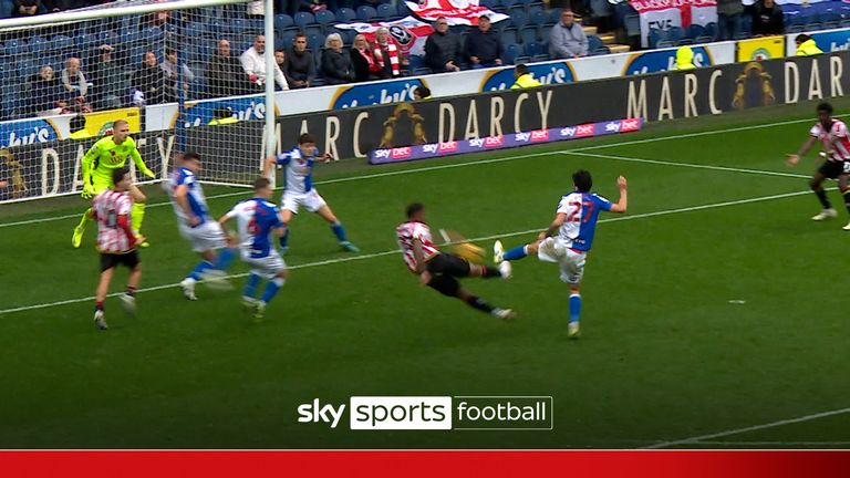 Sheffield United's Tyrese Campbell scored their second goal against Blackburn by scoring an excellent volley.