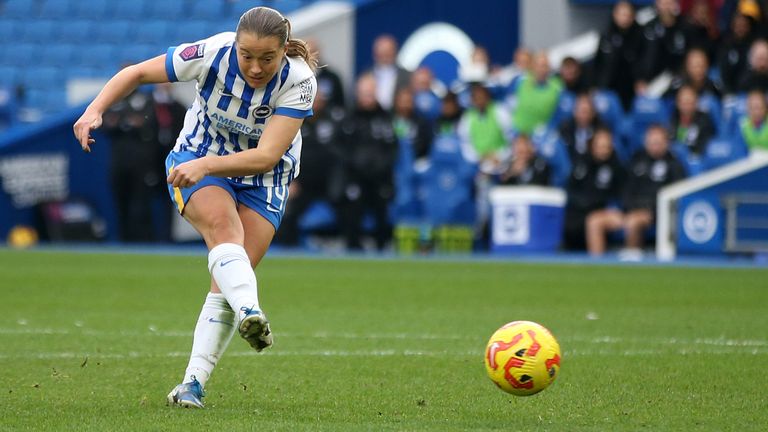 Fran Kirby restores Brighton's lead lead against West Ham