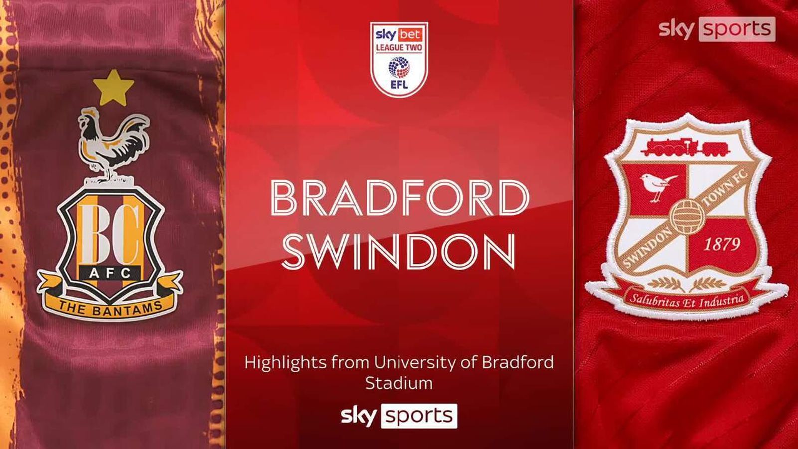 Bradford City 1-0 Swindon | League Two Highlights | Football News | Sky ...