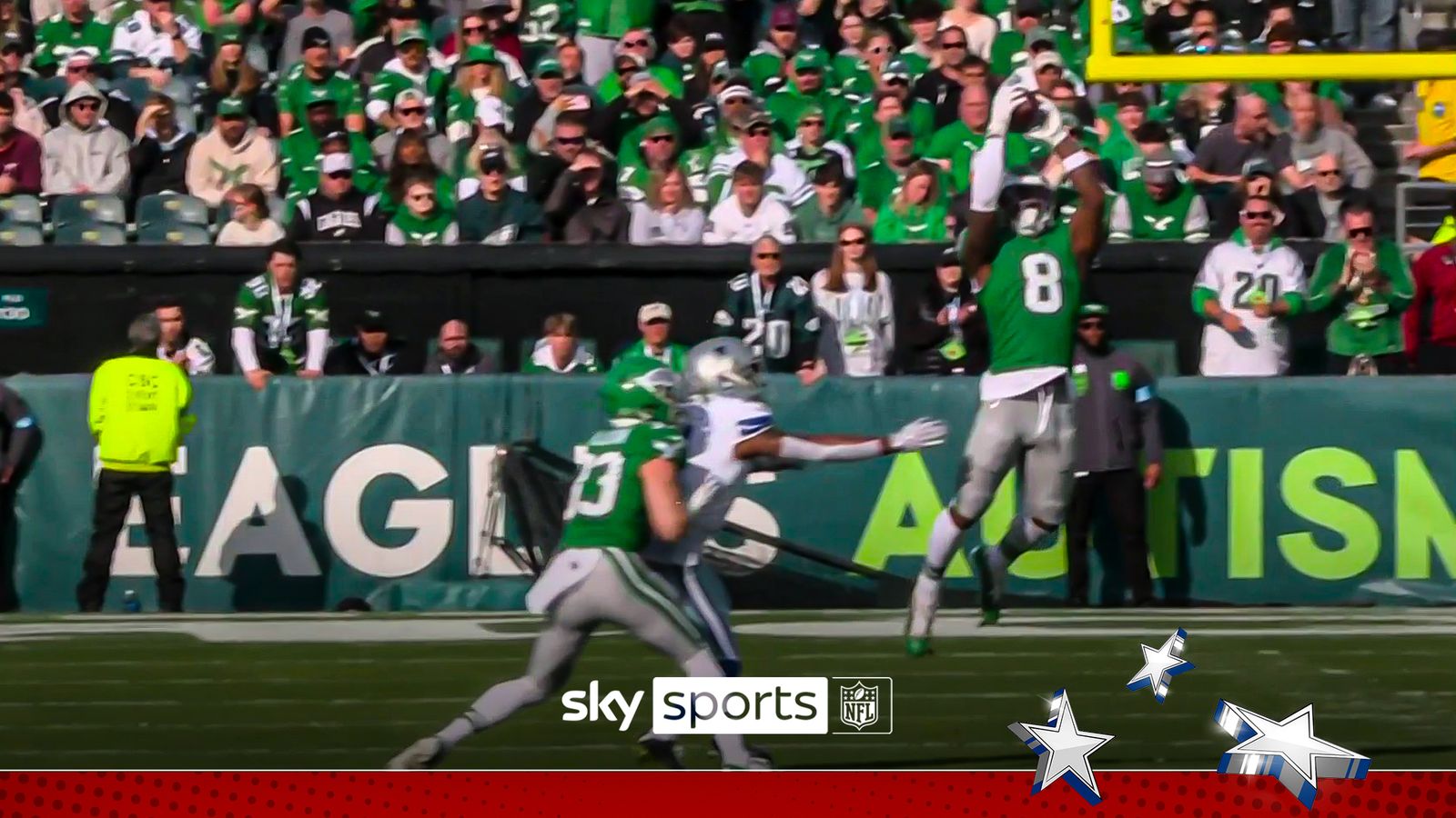 Dallas Cowboys at Philadelphia Eagles CJ GardnerJohnson leaps for a